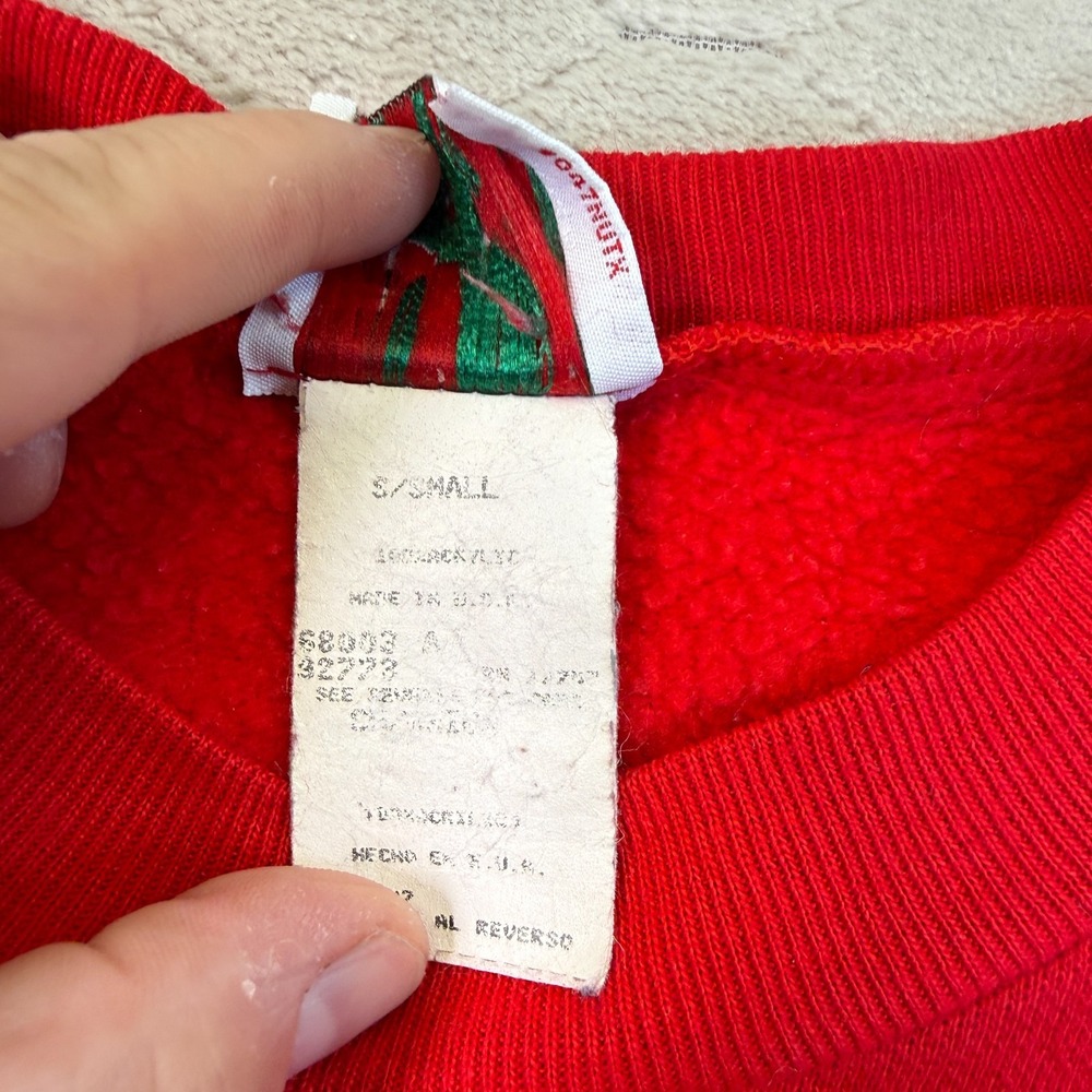 VTG Grannycore Christmas Noel Crewneck Sweatshirt Nutcracker Brand Sz‎ Small - Picture 4 of 8